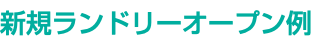 新規ランドリーオープン例